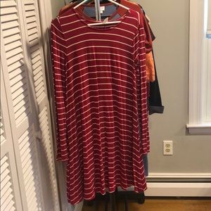 Long sleeve striped dress